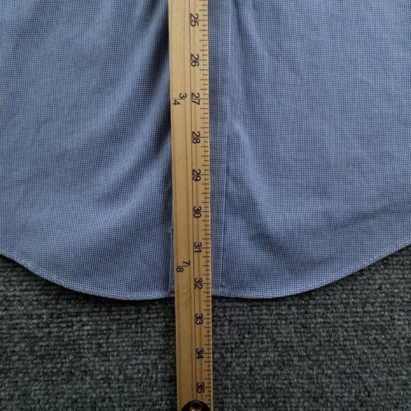 Brooks Brothers Button Up Shirt Men Cotton Blue Houndstooth 16 34/35 Traditional - Picture 4 of 13